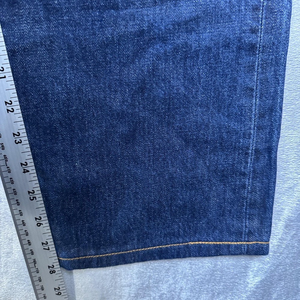 Banana Republic Jeans Mens Large Blue Dark Wash Button Fly Denim Pants 34x28 - Picture 5 of 13
